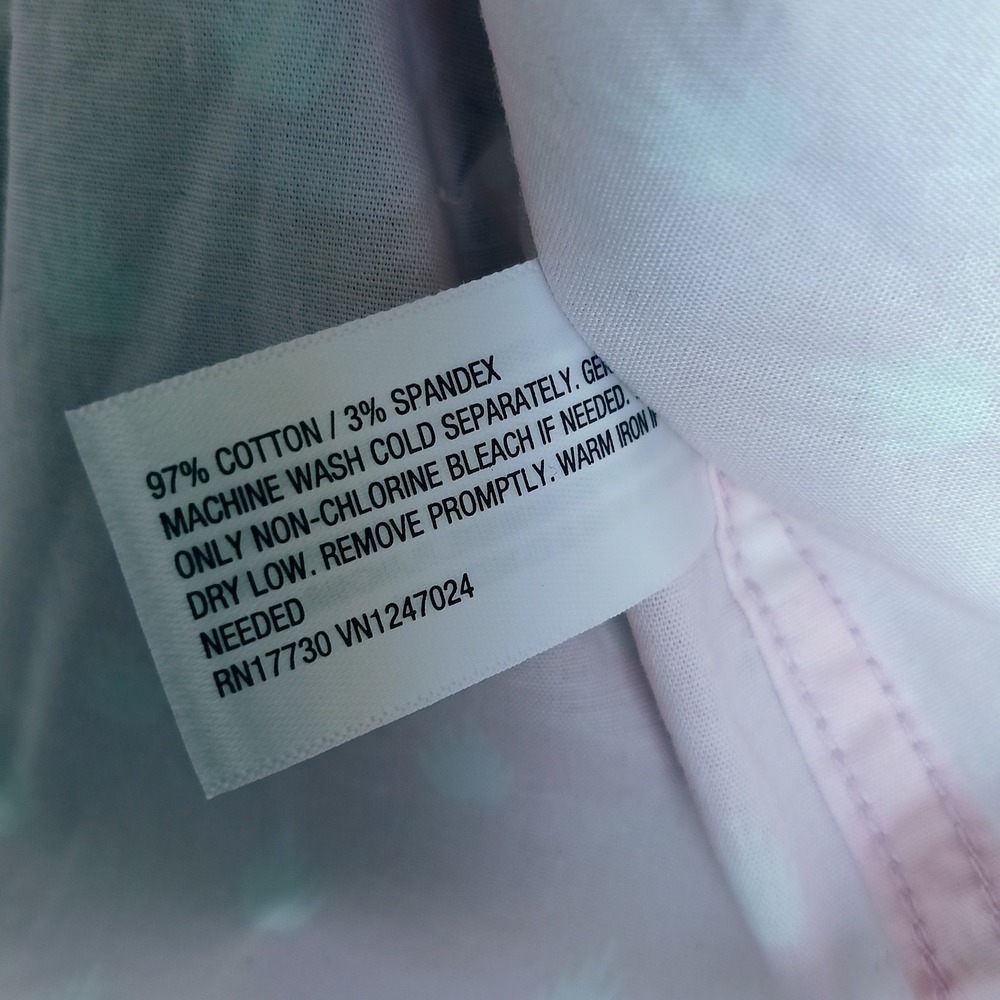 Goodfellow & Co Button Down Shirt Mens XL Pink Excellent Slim Short Sleeve Print - Picture 4 of 7